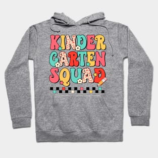 Back To School Kindergarten Squad Retro Groovy Teacher Student Hoodie